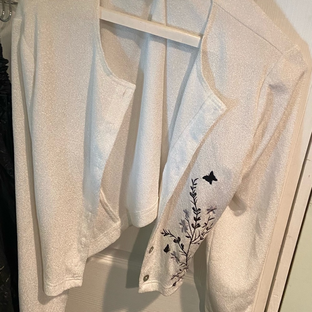 Black and white butterfly cover up